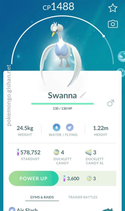 pokemon go swanna.